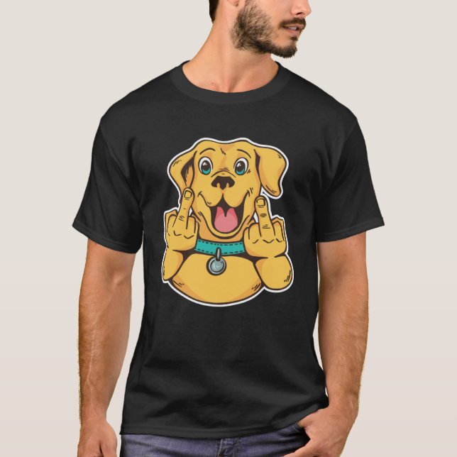 Camiseta Labrador middle finger retriever (Anverso)