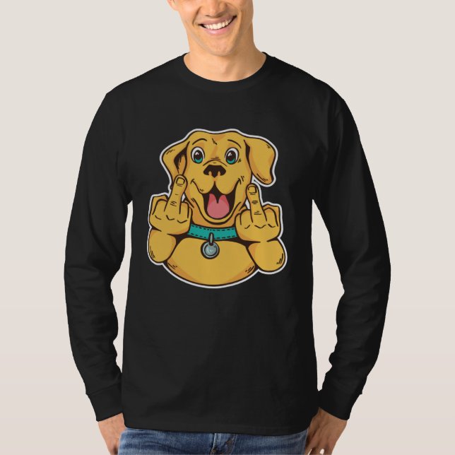 Camiseta Labrador middle finger retriever (Anverso)