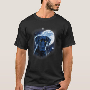 Camiseta Labrador Mom Full Moon Black Chocolate Lab Perro p
