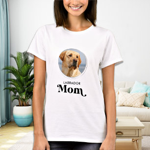 Camiseta Labrador MOM Personalizado Mascota de Cachorros Cu