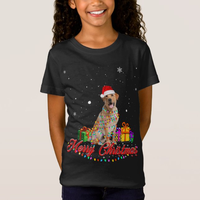 Camiseta Labrador Navidades de perro de los Santa Navidades (Anverso)