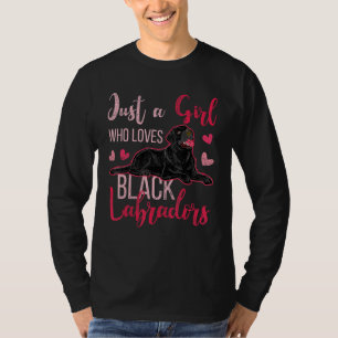 Camiseta Labrador negro Chicas dueñas de perros de raza neg