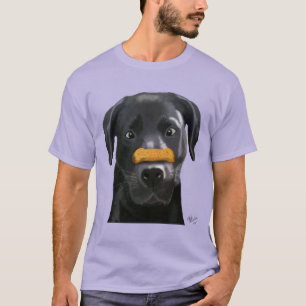 Camiseta Labrador negro con huesos en la nariz 2