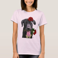 Labrador negro con Rosas 2