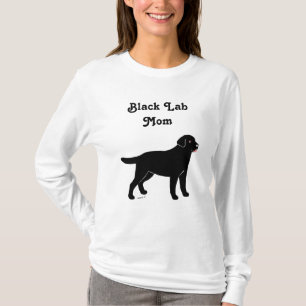 Camiseta Labrador negro con una pequeña lengua