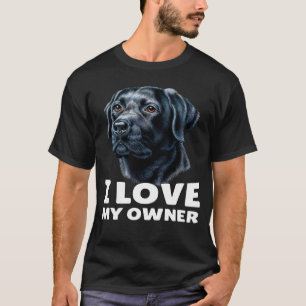 Camiseta Labrador Negro Dueño Amo A Mi Propietario Labrado 