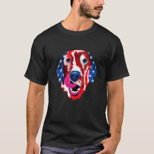 Camiseta Labrador Negro Ee.Uu. Bandera Estadounidense Amari