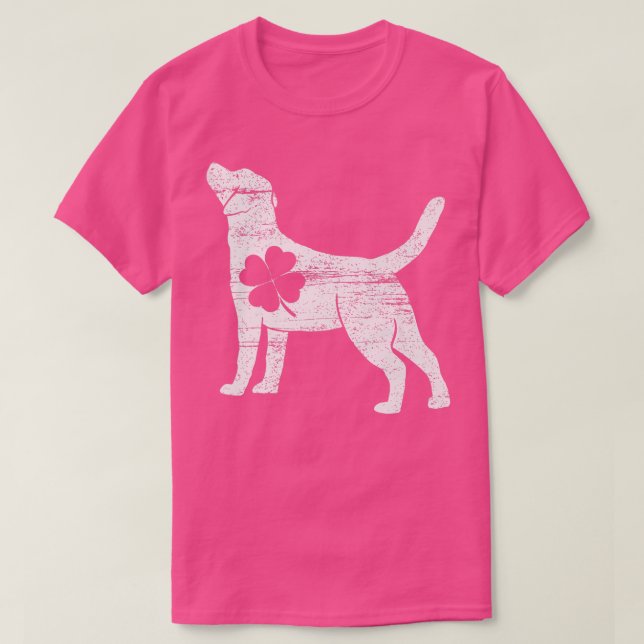 Camiseta Labrador negro irlandés Shamrock Saint Paddy's ST  (Diseño del anverso)