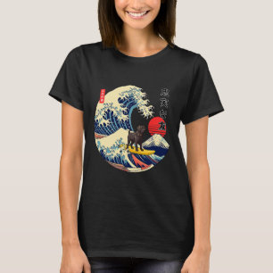 Camiseta Labrador negro japonés Kanagawa Wave Surf Leal D