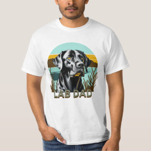 Camiseta Labrador negro   Lab Dad
