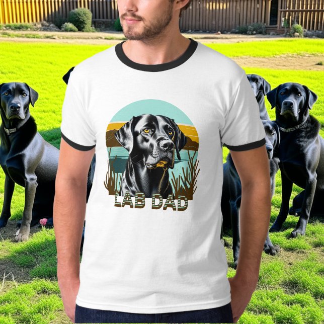 Camiseta Labrador negro | Lab Dad (Subido por el creador)