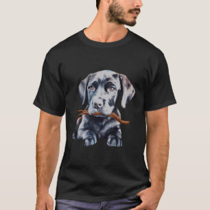 Camiseta Labrador negro palo de caza - Puppy de amante de m