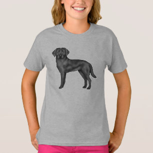 Camiseta Labrador negro recuperador perro adorno arte Perso