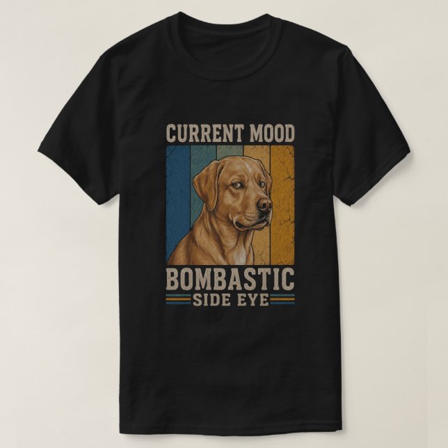 Camiseta Labrador Ojo Lateral Bombástico Diseño Retro Diver (Diseño del anverso)
