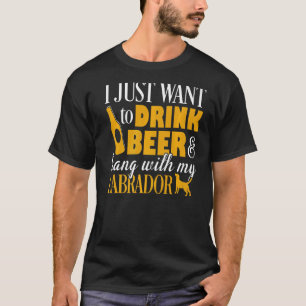 Camiseta Labrador Papá Hombres Labrador de cerveza de perro