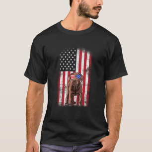 Camiseta Labrador Perro Bandera Ee.Uu. Niños Chicas Hombres