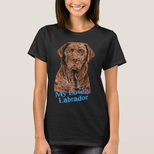 Camiseta Labrador Perro Chocolatey (Anverso)