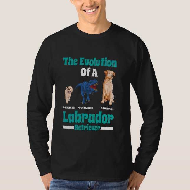 Camiseta Labrador Perro la EVOLUCIÓN DE UN RECUPERADOR (Anverso)