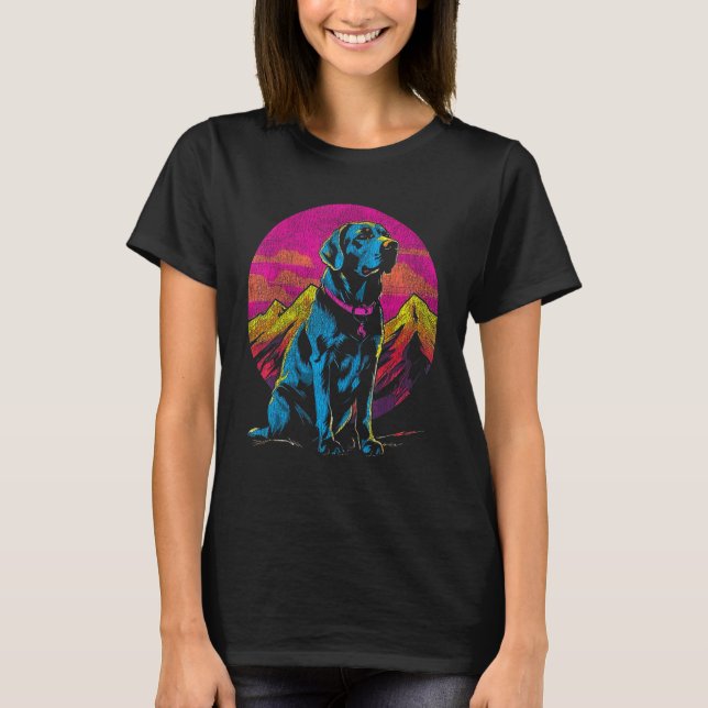 Camiseta Labrador Perro Pop Arte Para Los Amantes Del Perro (Anverso)