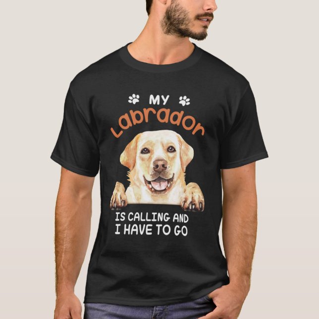 Camiseta Labrador perro recuperador mi labrador llama (Anverso)
