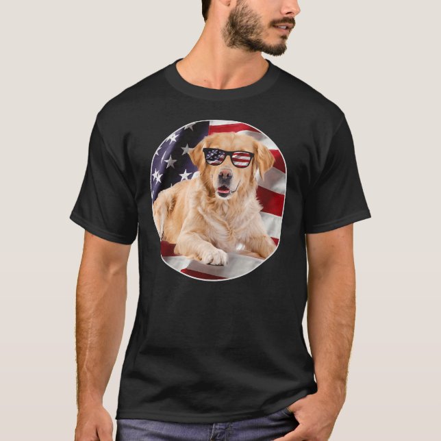 Camiseta Labrador perro recuperador patriota bandera de Est (Anverso)