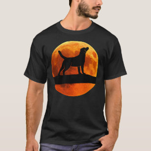 Camiseta Labrador perro recuperador silueta de la luna Labr