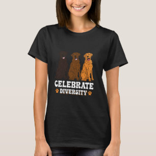 Camiseta Labrador Perros CELEBRAR DIVERSIDAD Divertido Perr
