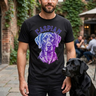 Camiseta Labrador Personalizado Personalizado Aquarela Arco