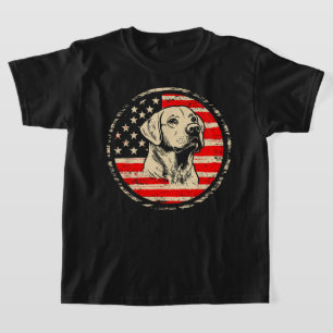 Camiseta Labrador recuperador 4 de julio Merica USA Flag La