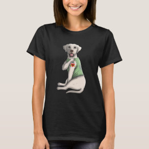 Camiseta Labrador recuperador amo a mamá tatuaje perro de m