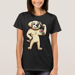 Camiseta Labrador Recuperador Amo A Papá Gracioso Tatuaje D