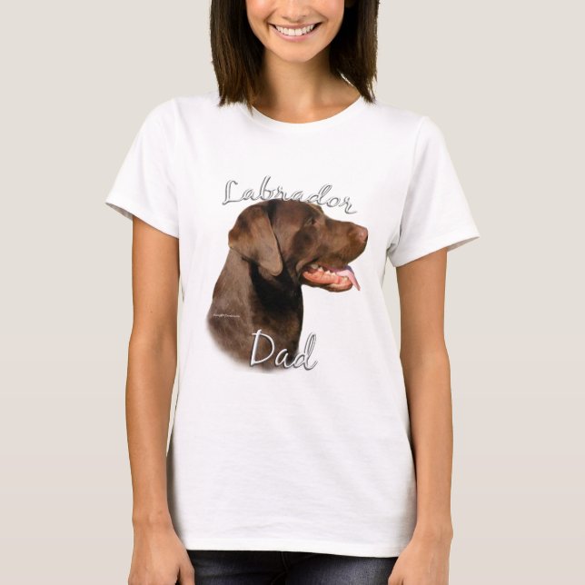 Camiseta Labrador Recuperador (chocolate) Papá 2 (Anverso)