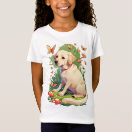 Camiseta Labrador Recuperador con mariposas