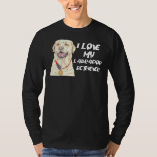 Camiseta Labrador recuperador con una medalla de oro que am