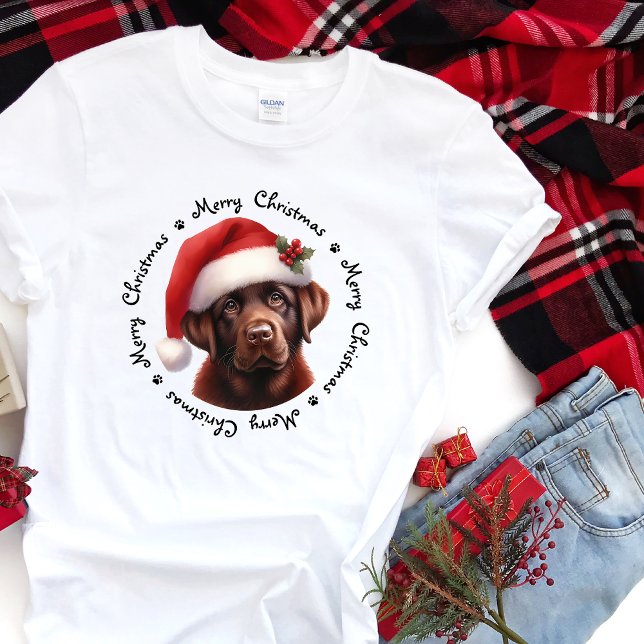 Camiseta Labrador recuperador de Navidades de la familia Cu (Subido por el creador)