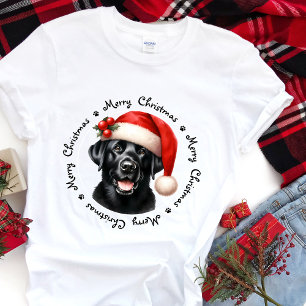 Camiseta Labrador recuperador de Navidades de la familia Cu