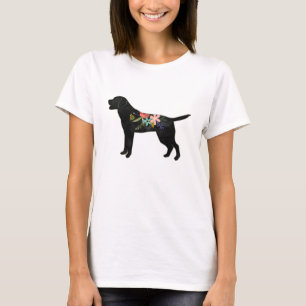 Camiseta Labrador recuperador de perro engendra flores bohe