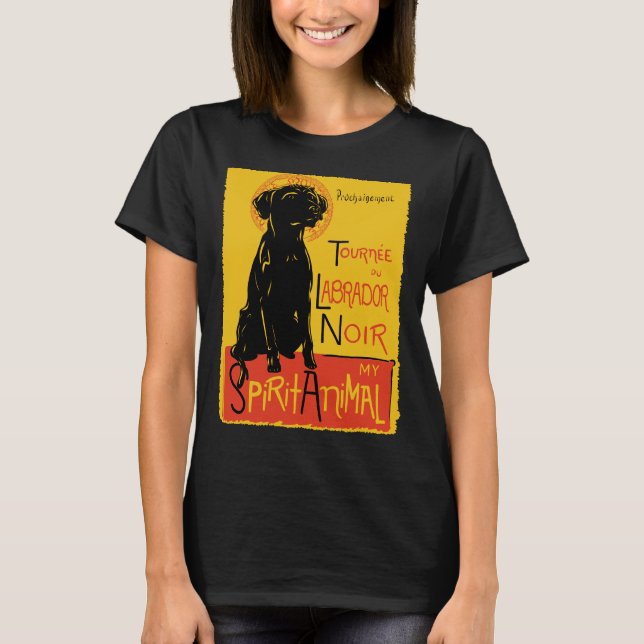 Camiseta Labrador recuperador de perro lindo chat Noir Mash (Anverso)