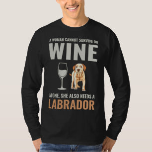 Camiseta Labrador Recuperador de Perro Vino Mascota Animal