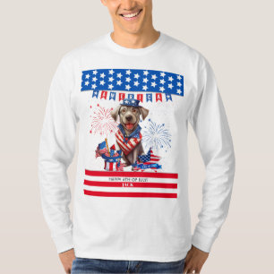 Camiseta Labrador Recuperador Feliz 4 De Julio De Independe