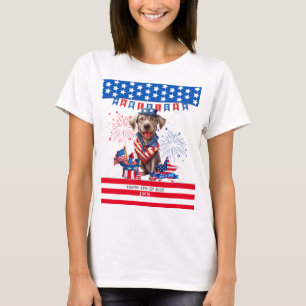 Camiseta Labrador Recuperador Feliz 4 De Julio De Independe