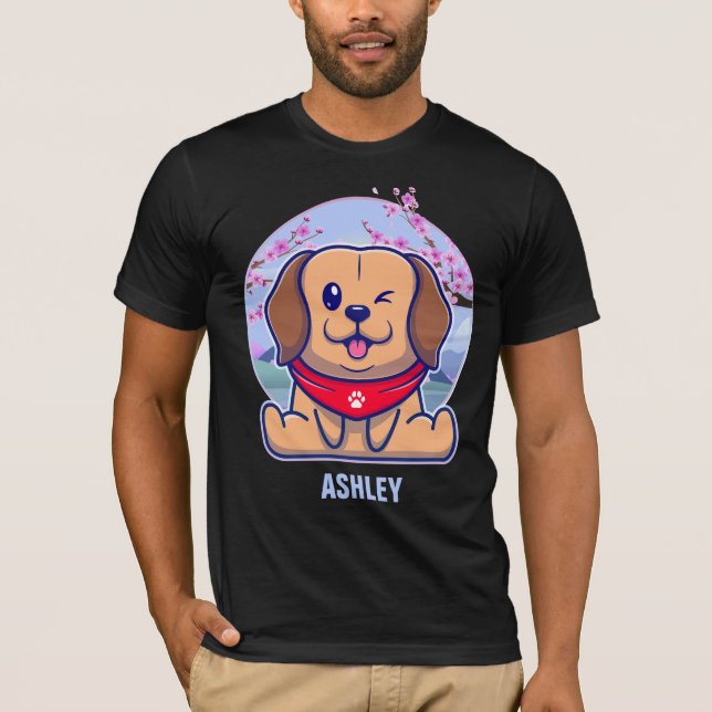 Camiseta Labrador recuperador Kawaii lindo Mascota de perro (Anverso)