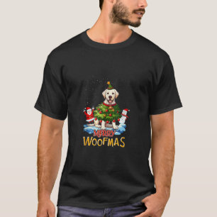 Camiseta Labrador Recuperador Merry Christmas Tree Lights D