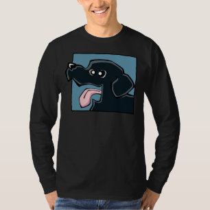 Camiseta Labrador recuperador negro cara azul Bg