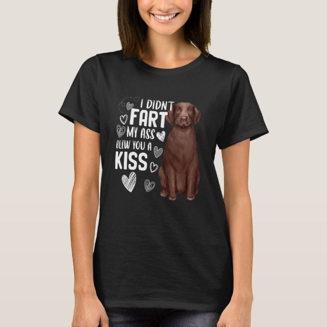 Camiseta Labrador recuperador Perro Cute Fart Blew Kiss (Anverso)