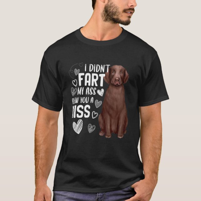 Camiseta Labrador recuperador Perro Cute Fart Blew Kiss (Anverso)