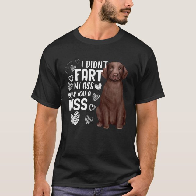 Camiseta Labrador recuperador Perro Cute Fart Blew Kiss (Anverso)