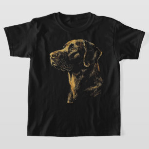 Camiseta Labrador recuperador perro Mascota Artwork Labrado