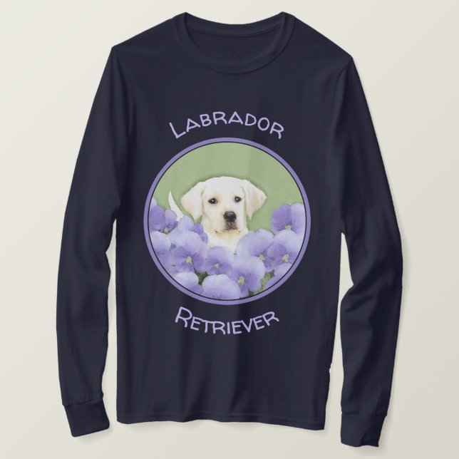 Camiseta Labrador Recuperador Pintura de Cachorro Original  (Anverso del diseño)