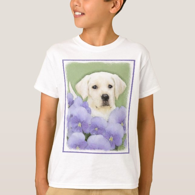 Camiseta Labrador Recuperador Pintura de Cachorro Original  (Anverso)